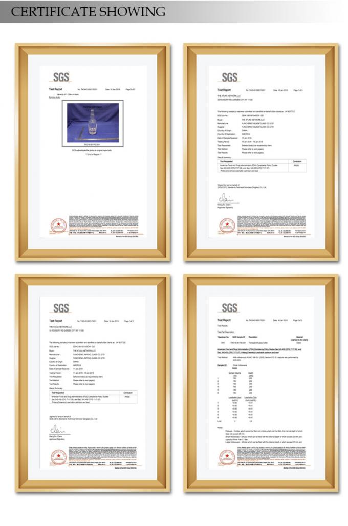 Acid Etch Surface Handling Tequila Glass Bottles with Round Neck and Empty Flint 13