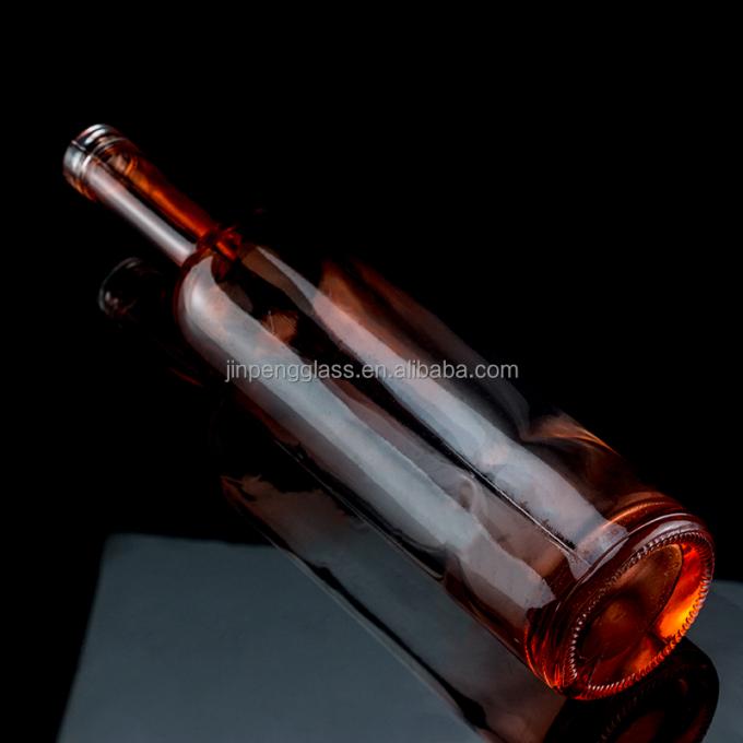 Coating Red Color 750ml Tequila Glass Bottle with Unique Design and Cork 3
