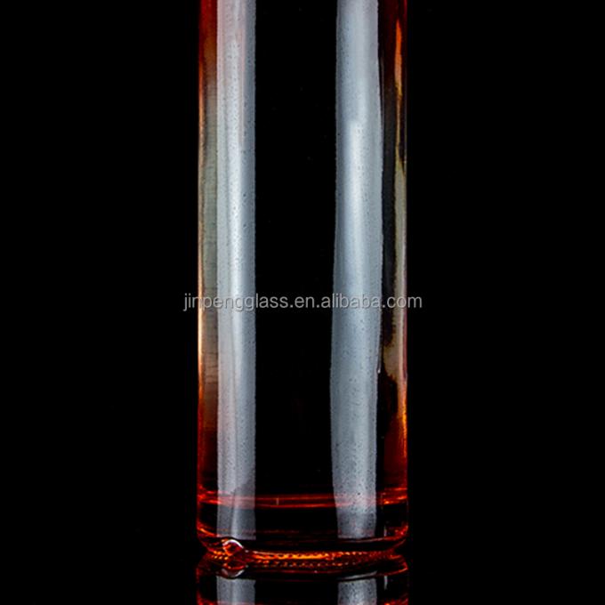 Coating Red Color 750ml Tequila Glass Bottle with Unique Design and Cork 5