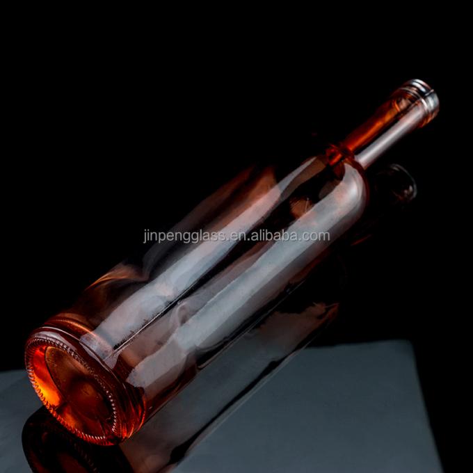 Coating Red Color 750ml Tequila Glass Bottle with Unique Design and Cork 4