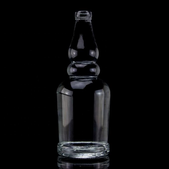 酸蚀表面处理龙舌兰玻璃瓶,圆颈空燧石1