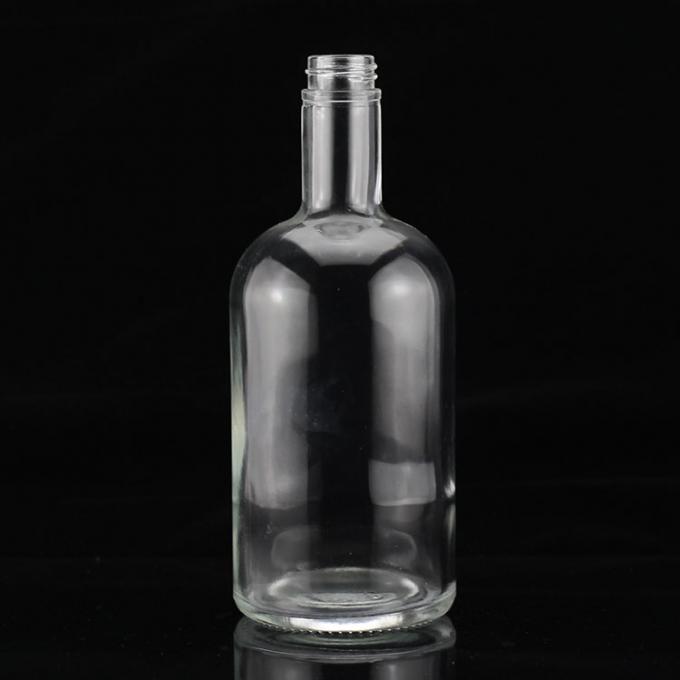 Acid Etch Surface Handling Tequila Glass Bottles with Round Neck and Empty Flint 5