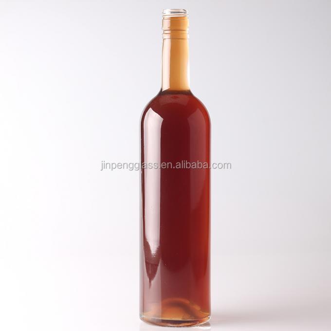 雕刻龙舌兰玻璃瓶,750毫升1升,圆形,软木封口4型