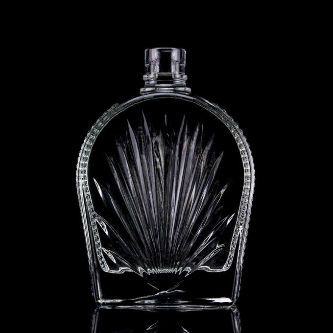 700ml Guitar Shaped Glass Bottles With Cork Cap for Clear or Customized Vodka Whisky 5