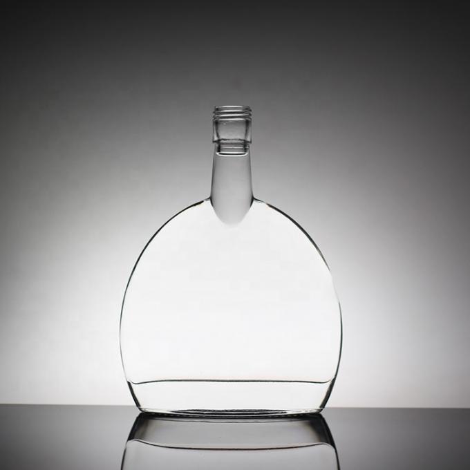 标志印花玻璃瓶伏特加威士忌,带螺旋盖和手榴弹形状 1