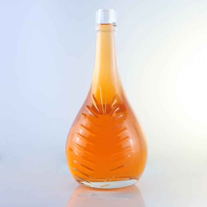 Champagne 1L Glass Bottles with Decal Screen Printing and Cork Sealing Customized Option 4