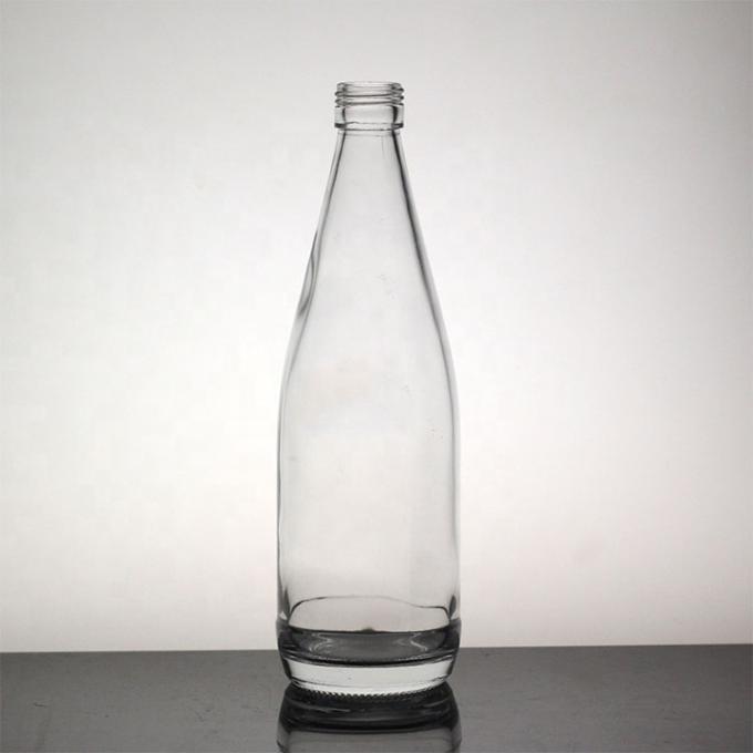Clear Glass Tall Thin Beverage Bottle for Long Neck White Spirit and Fruit Wine 2