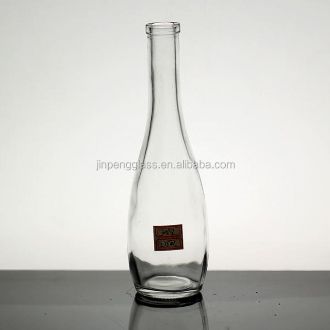 Clear Glass Tall Thin Beverage Bottle for Long Neck White Spirit and Fruit Wine 3