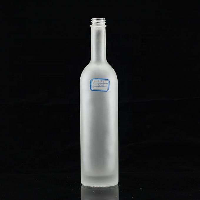 Glass Bottle For Liquor 750ml Capacity Acid Etch Surface Glass Material 4