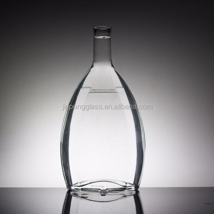 Popular Design Super Flint 700ml Vodka Glass Bottle with Cork and Transparent Glass 4