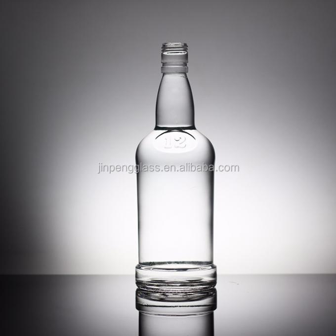 Popular Design Super Flint 700ml Vodka Glass Bottle with Cork and Transparent Glass 3