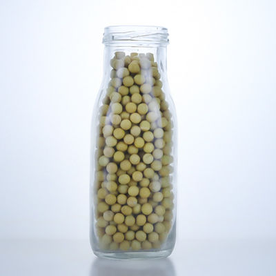 Glass Collar Stopper Cap 250ml 330ml Empty Round Bottle for Juice Tea Coffee Beverage
