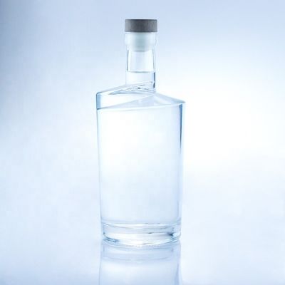 Collar Material Glass 750ml Twist Shape Glass Bottles for Clear or Customized