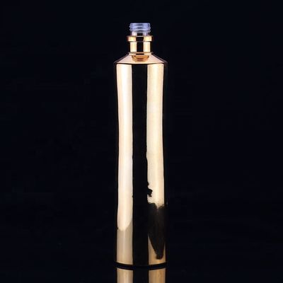 750ml Colorful Glass Liquor Bottle With Gold Collar Material and end Design for Vodka