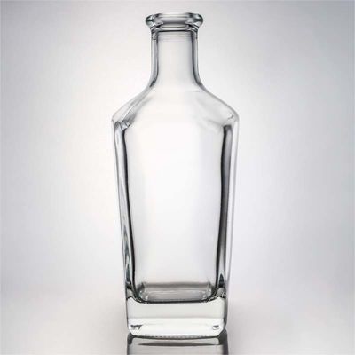 Unique Square Glass Bottle for Whisky Vodka Tequila Gin Rum Sealing Type Cork Included