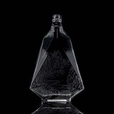 Thick Bottom Clear Flint Glass Bottle for Gin Whisky Rum Tequila and Brandy 2022 Design
