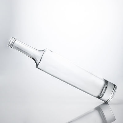 Unique Glass Collar Material Long Neck Spirit Bottle for Whisky Vodka Tequila Gin Rum