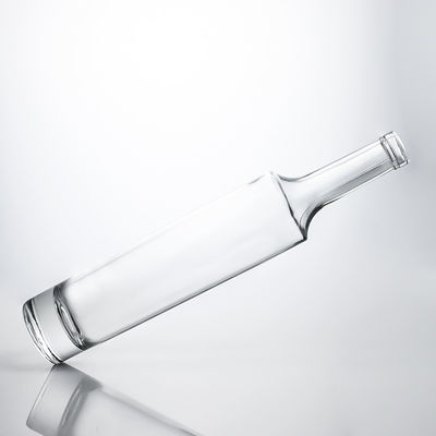 Unique Glass Collar Material Long Neck Spirit Bottle for Whisky Vodka Tequila Gin Rum
