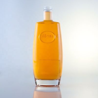750ml Brandy or Whisky Glass Bottle Packaging with Unique Design and Acid Etch Surface