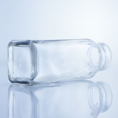 Clear or Customized 280ml 350ml 500ml Square Glass Juice Bottle with Customized Logo