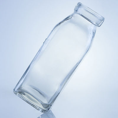 Clear or Customized 280ml 350ml 500ml Square Glass Juice Bottle with Customized Logo