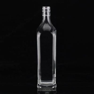 500ml Square Glass Bottle of Extra Virgin Olive Oil with Customized Surface Handling