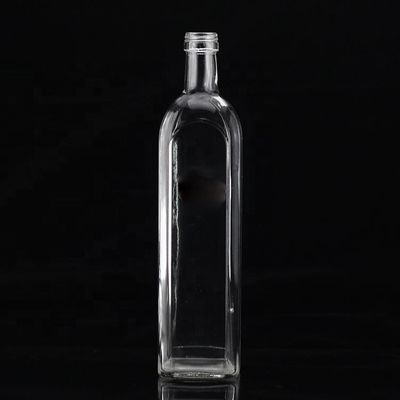 500ml Square Glass Bottle of Extra Virgin Olive Oil with Customized Surface Handling