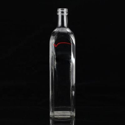 500ml Square Glass Bottle of Extra Virgin Olive Oil with Customized Surface Handling