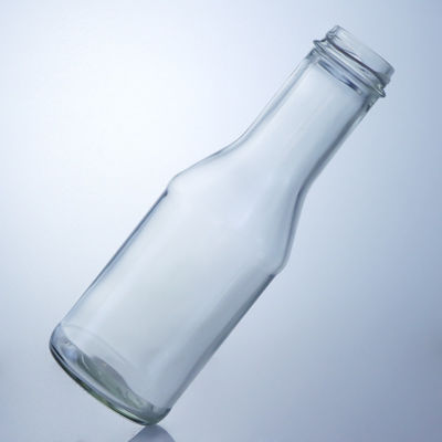 Clear Flint Glass Bottle for Milk Juice Salad Chili Sauce Ketchup 300ml 500ml 700ml