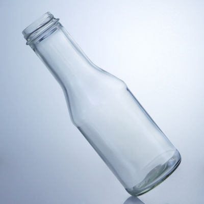 Clear Flint Glass Bottle for Milk Juice Salad Chili Sauce Ketchup 300ml 500ml 700ml