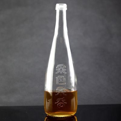 Glass Collar Olive Oil Packaging Bottles with Polygonal Design and Cork Cap Closure