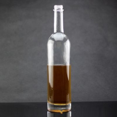 Glass Collar Olive Oil Packaging Bottles with Polygonal Design and Cork Cap Closure