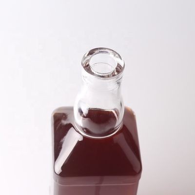 Collar Material Glass 500ml 700ml Embossed Transparent Bottle for Whisky Rum Gin Brandy