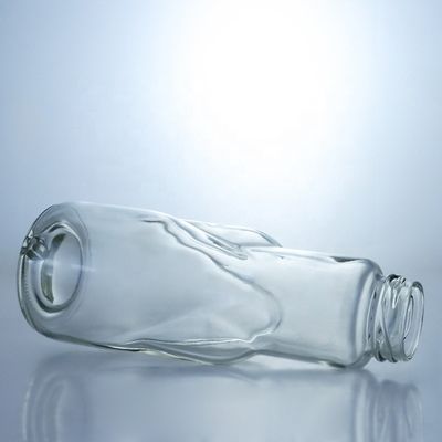 Glass Products Decal Glass Jars for Buffalo Milk Drinks and Spice Vanilla Flavoring