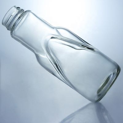 Glass Products Decal Glass Jars for Buffalo Milk Drinks and Spice Vanilla Flavoring