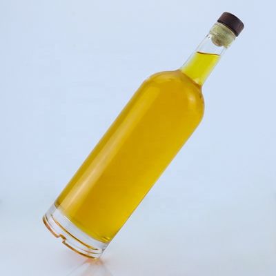 Clear or Customized Glass Bottle Unique 700ml 750ml for Whiskey Tequila Brandy Rum Gin