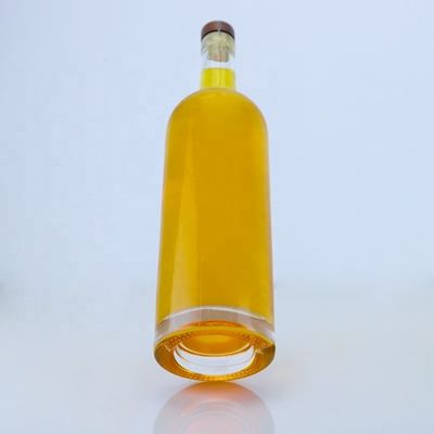 Clear or Customized Glass Bottle Unique 700ml 750ml for Whiskey Tequila Brandy Rum Gin