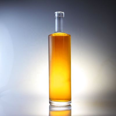 750ml Vodka Glass Bottle with Cork and Unique Cylinder Shape in Unique Design