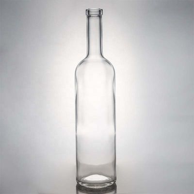 Clear or Customized Cork Cap 700ml 750ml Round Glass Bottle for in Yuncheng Valiant