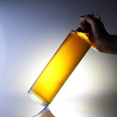 750ml Vodka Glass Bottle with Cork and Unique Cylinder Shape in Unique Design