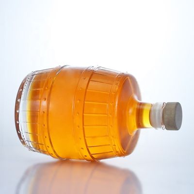 700ml 750ml Special Shaped Glass Bottle for Whiskey Tequila Brandy Rum Gin Glass Collar