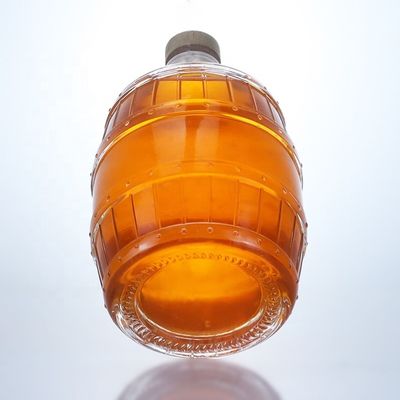 700ml 750ml Special Shaped Glass Bottle for Whiskey Tequila Brandy Rum Gin Glass Collar
