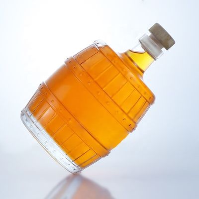 700ml 750ml Special Shaped Glass Bottle for Whiskey Tequila Brandy Rum Gin Glass Collar