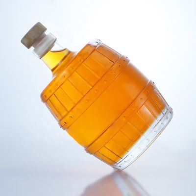 700ml 750ml Special Shaped Glass Bottle for Whiskey Tequila Brandy Rum Gin Glass Collar
