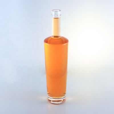750ml Long Neck Flint Glass Bottle with Corks and Acid Etch Surface Handling