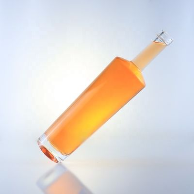 750ml Long Neck Flint Glass Bottle with Corks and Acid Etch Surface Handling