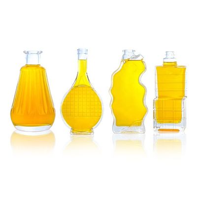 Glass Products Unique Shaped Bottle 750ml 700ml for Vodka Whiskey Tequila Brandy