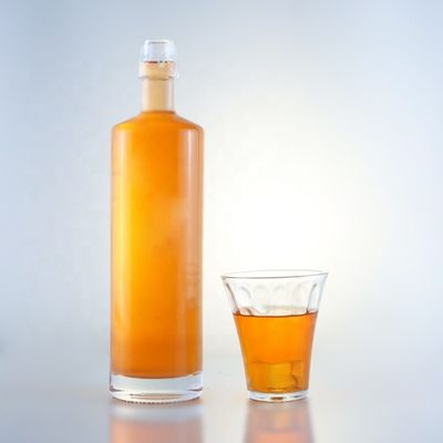 750 ml Sealing Type Cork Extra Flint Chinese Beverage Glass Packing Bottles For Vodka