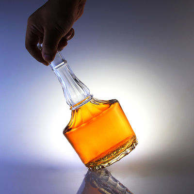 500ml Glass Bottle With Cork for Whisky Vodka Spirits Engraving in Long Neck Design