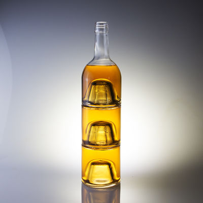 Glass Body Latest Model Mini Liquor Whisky Bottle with Aluminium Cap 50ml 100ml 200ml
